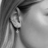 Ear Cuff | Silver & Clear Cubic Zirconia