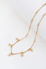 Hyacinth Necklace with Rose Quartz | 22k Gold Plate