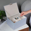 Dusky Blue Jewellery Box Set | 3 Layers