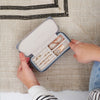 Small Zipped Jewellery Box | Dusky Blue