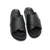 Woven Crossover Slide | Black