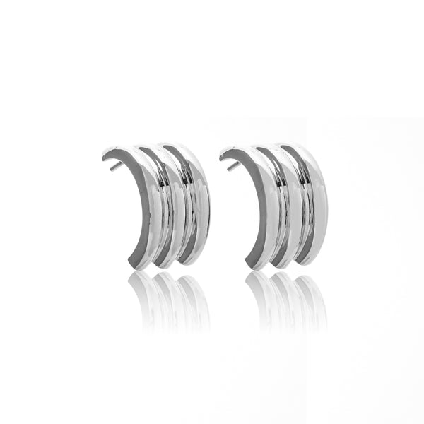 Ella Hoops | Large | Silver