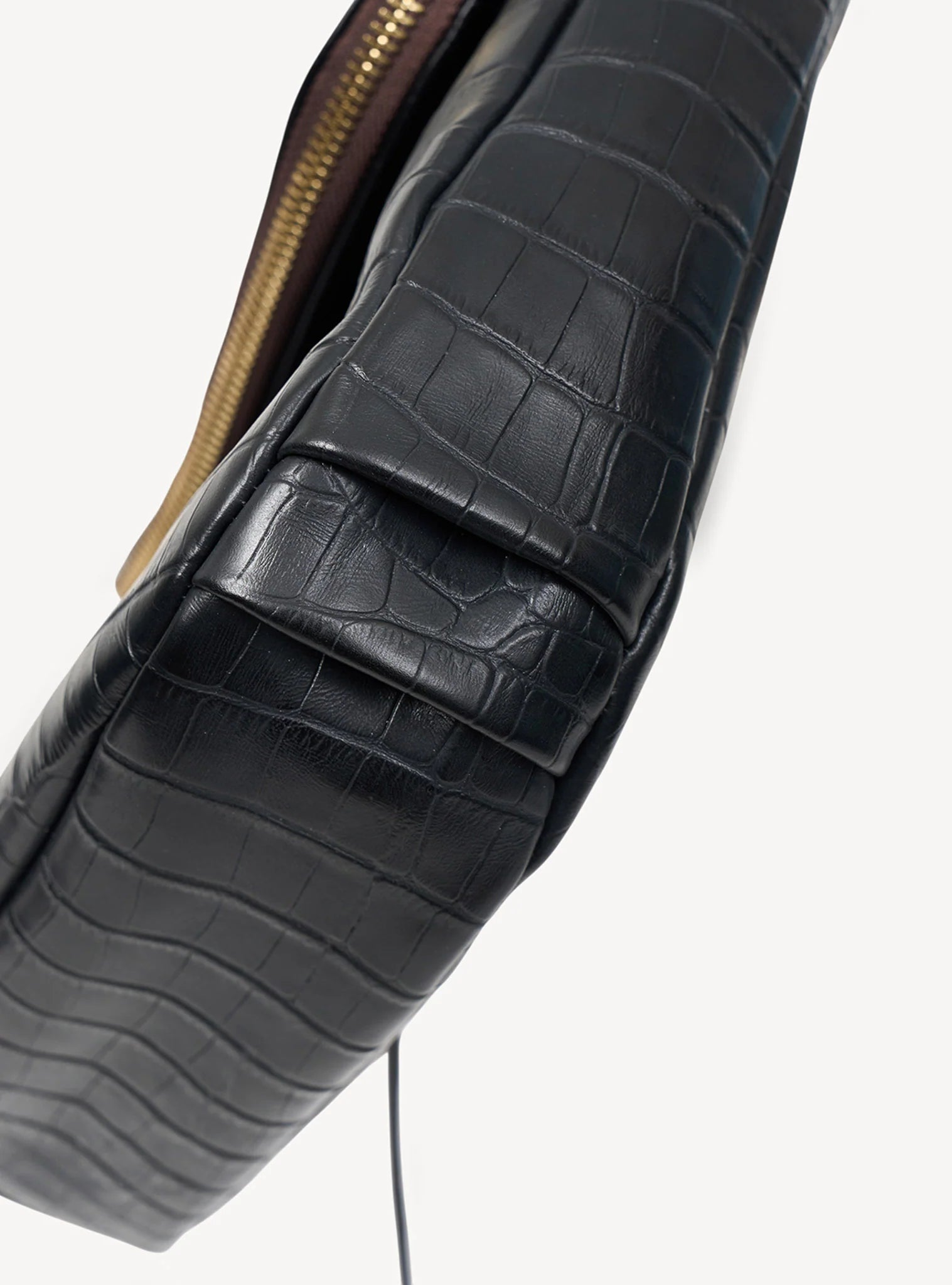 Fifi Crossbody | Black Croc