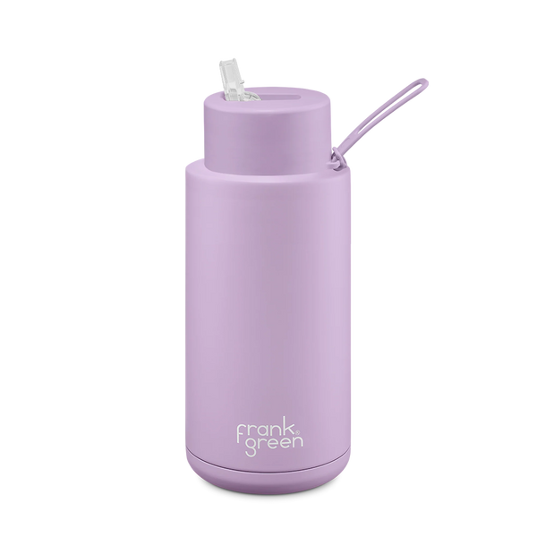 34oz/1000ml Ceramic Reuseable Bottle with Straw Lid | Lilac Haze