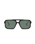 Anchorage Sunglasses | Black with Green Lens