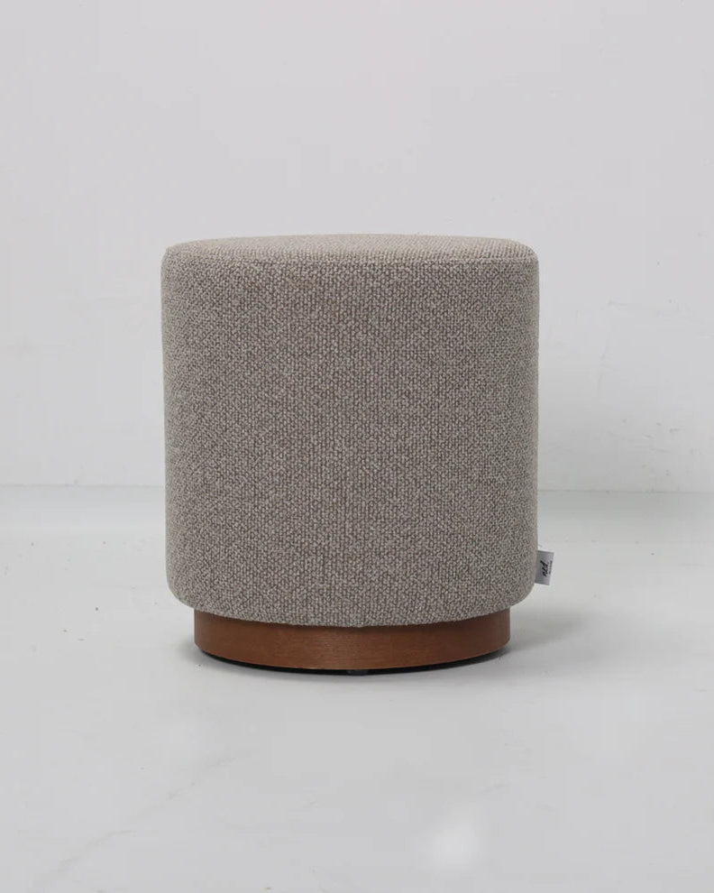 Hickory Small Ottoman | Mushroom