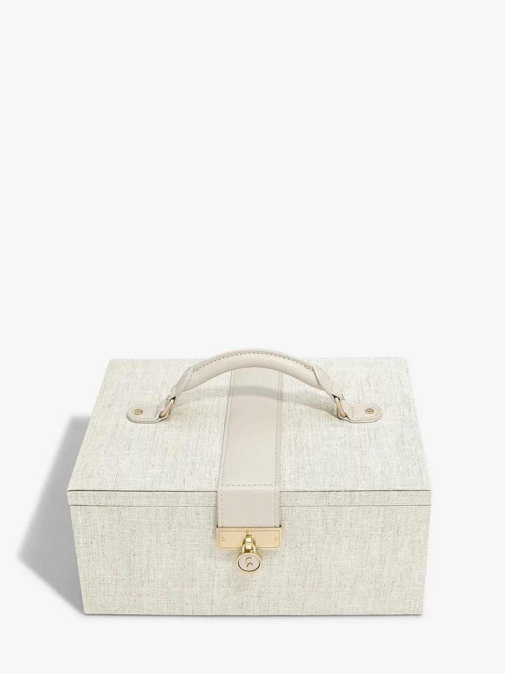 Luxury Classic Jewellery Box | Oatmeal & Linen