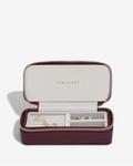 Small Zipped Jewellery Box | Burgundy