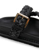 Aki Braided Slide | Black & Gold