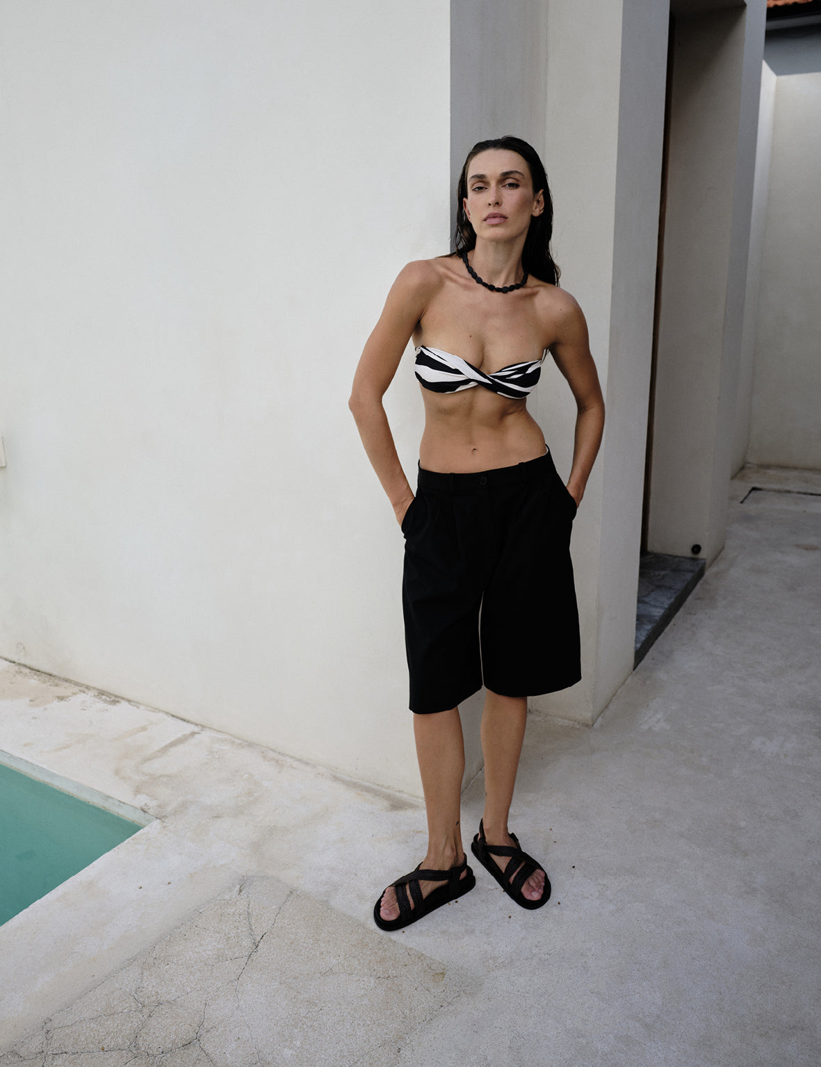 Amara Braided Sandal | Black
