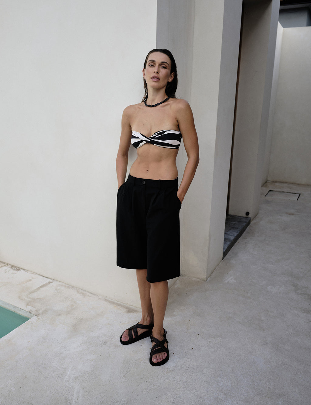 Amara Braided Sandal | Black