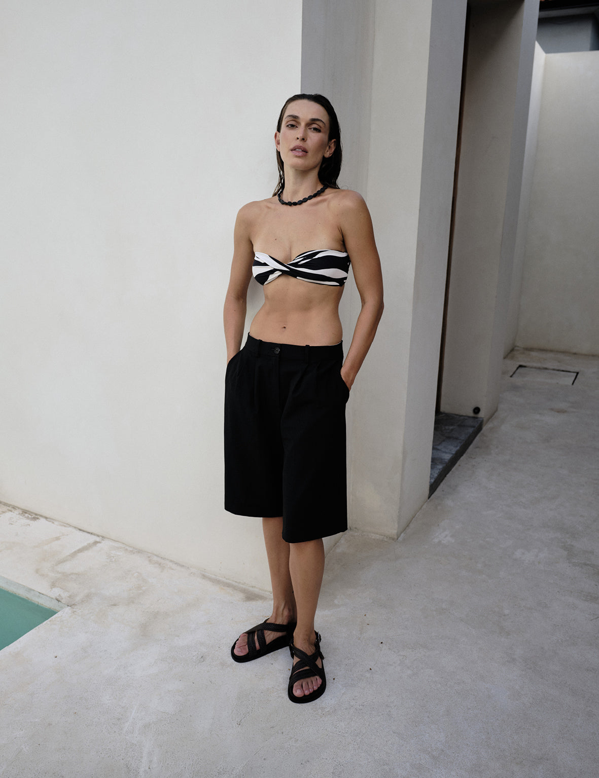 Amara Braided Sandal | Black
