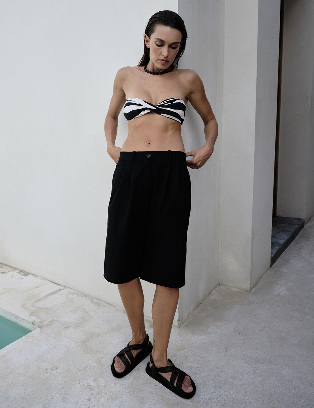 Amara Braided Sandal | Black