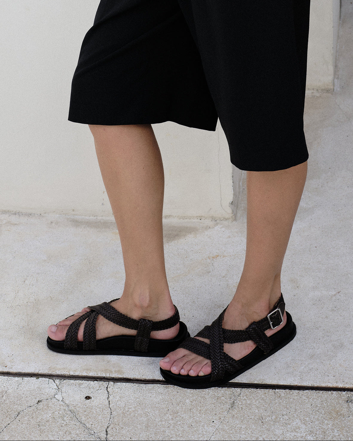 Amara Braided Sandal | Black