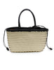 Amelia Woven Bag | Cream/Black