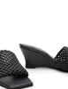 Braided Wedge Heel | Black
