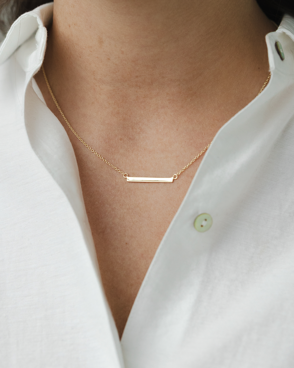 Bar Necklace | Gold