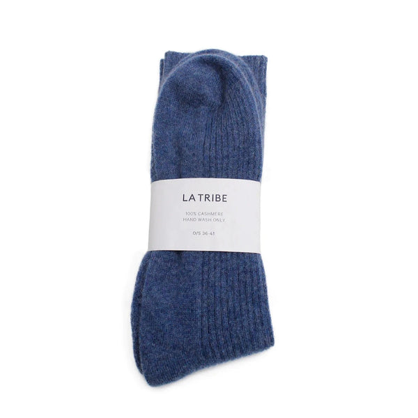 Cashmere Bed Socks | Denim