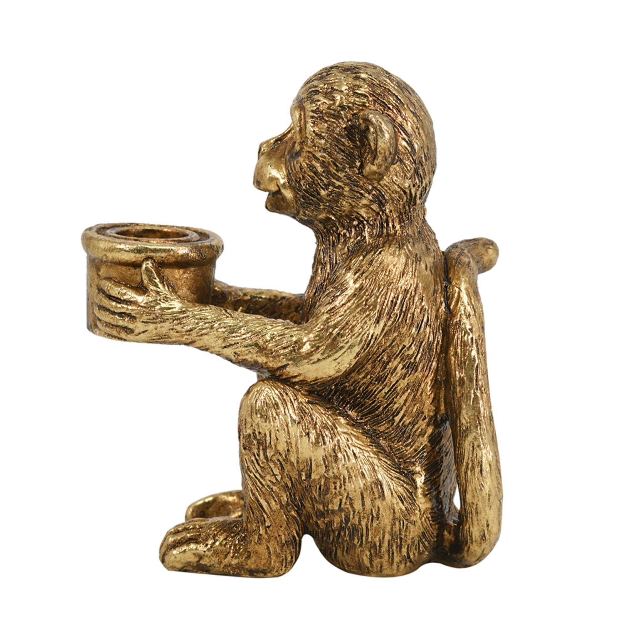 Monkey Taper Candle Holder | Tail Up