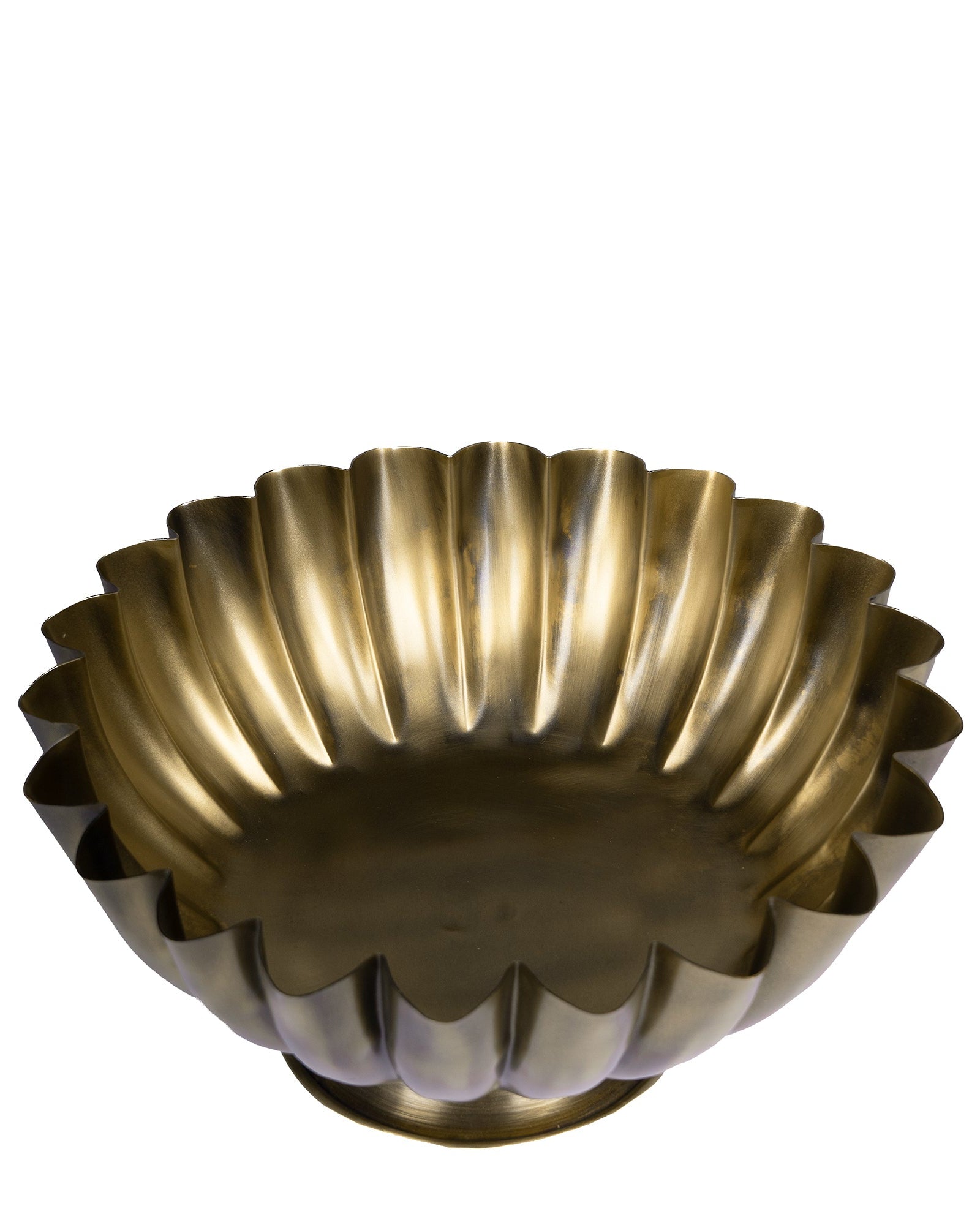 Brass Fluted Bowl | Large