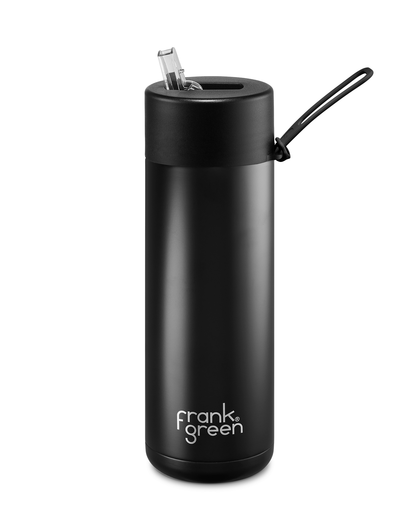 20oz/595ml Ceramic Reusable Bottle with straw lid | Midnight