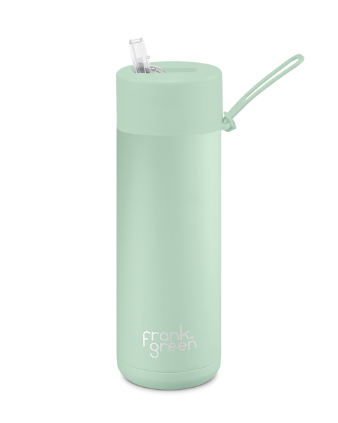 20oz/595ml Ceramic Reusable Bottle with straw lid | Mint Gelato