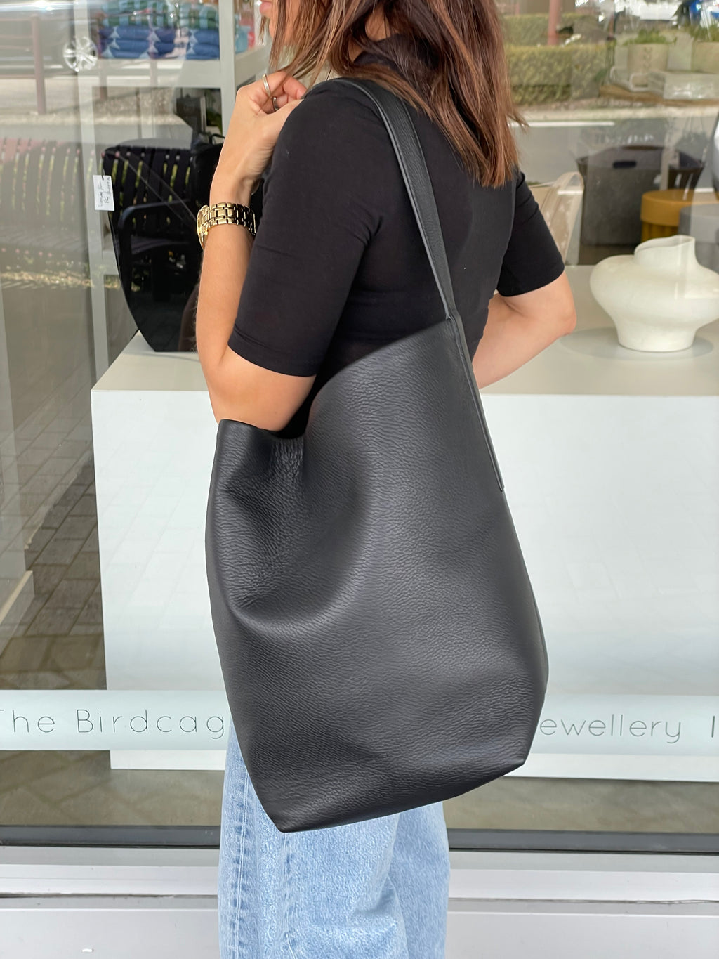 Teresa Tote | Black Deer Nappa