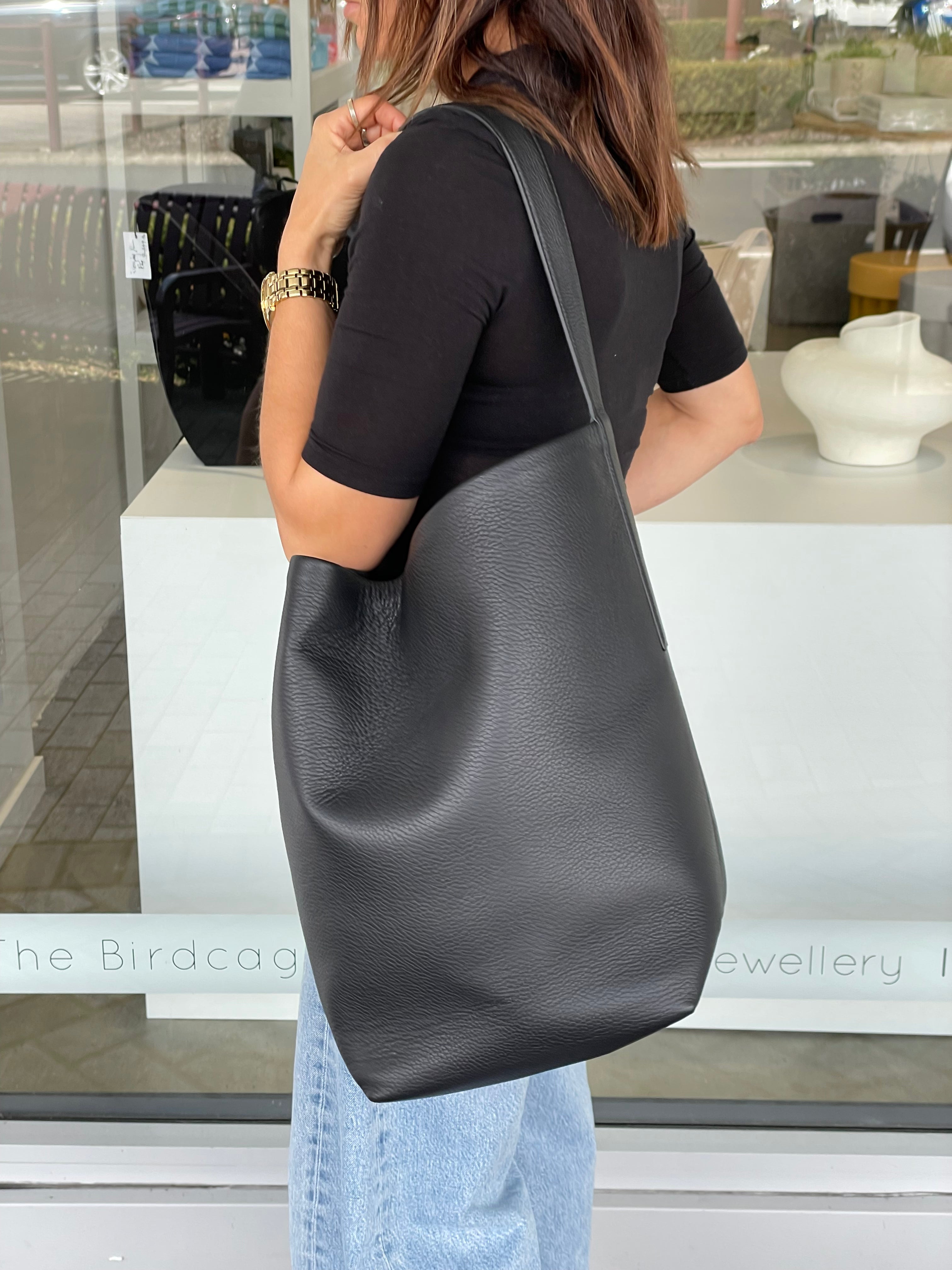 Teresa Tote | Black Deer Nappa