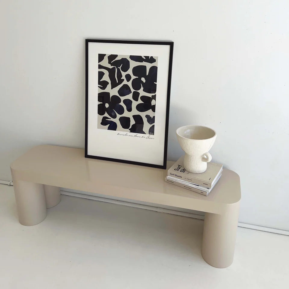 Navy Gucci Flower Market Print | A2 Black Framed