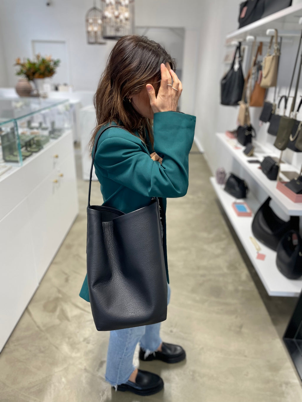 Teresa Tote | Black Deer Nappa