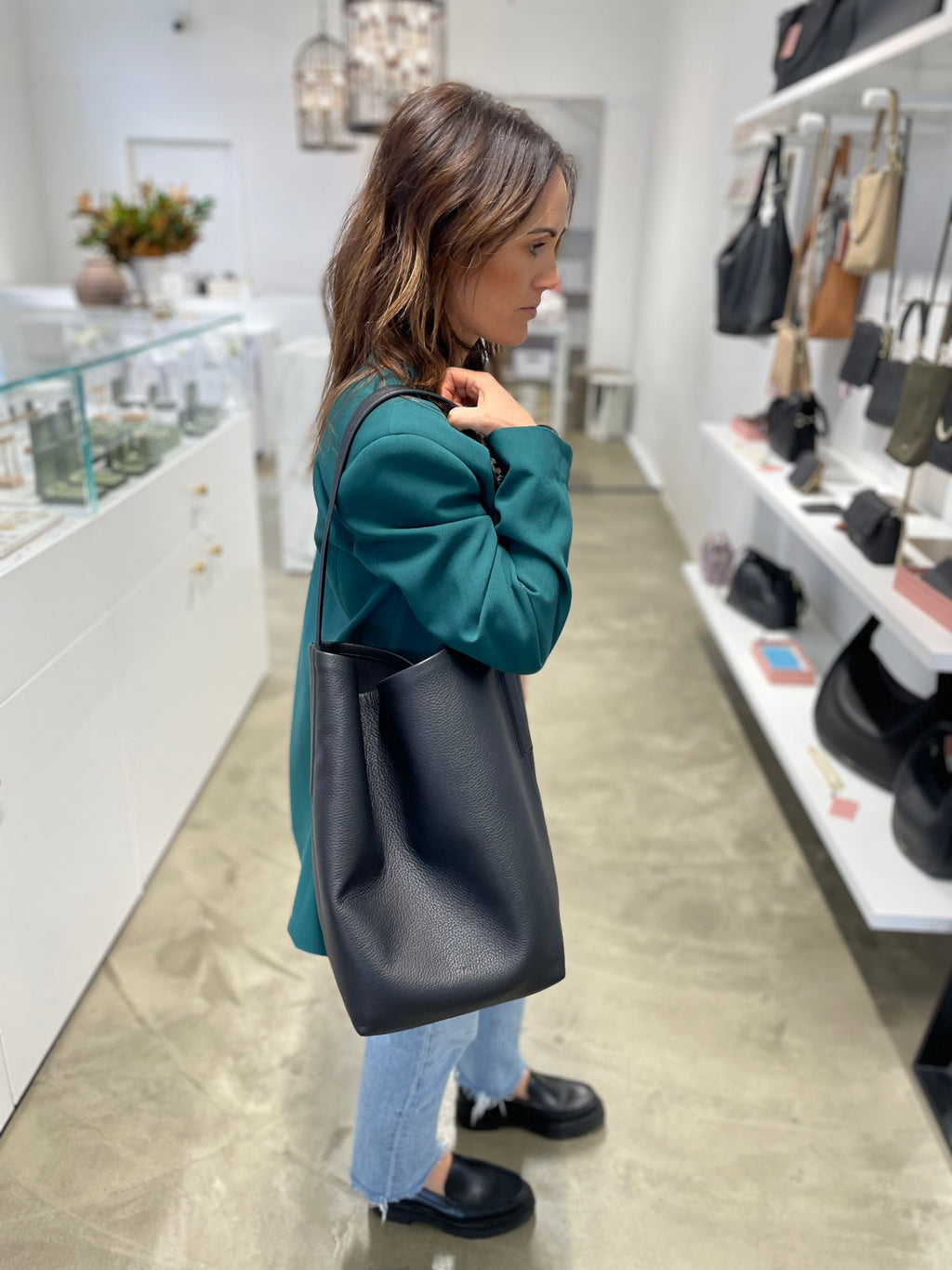 Teresa Tote | Black Deer Nappa