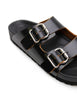 Buckle Sandal | Black & Tan