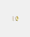 Mini Pearl Huggies | Gold