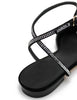 Nora Flat | Black/Crystal