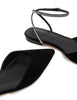 Nora Flat | Black/Crystal