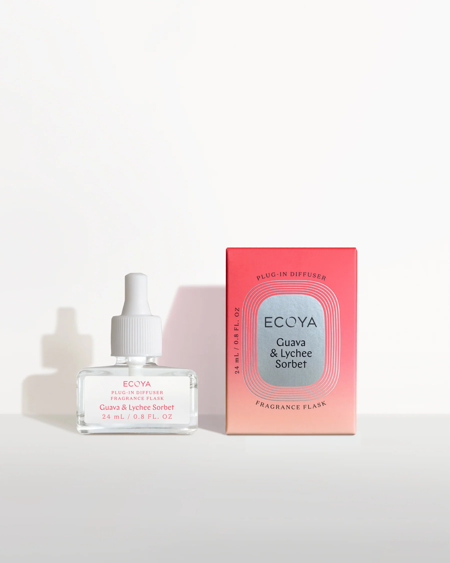 Ecoya Plug-In Diffuser Fragrance Flask | Guava & Lychee Sorbet
