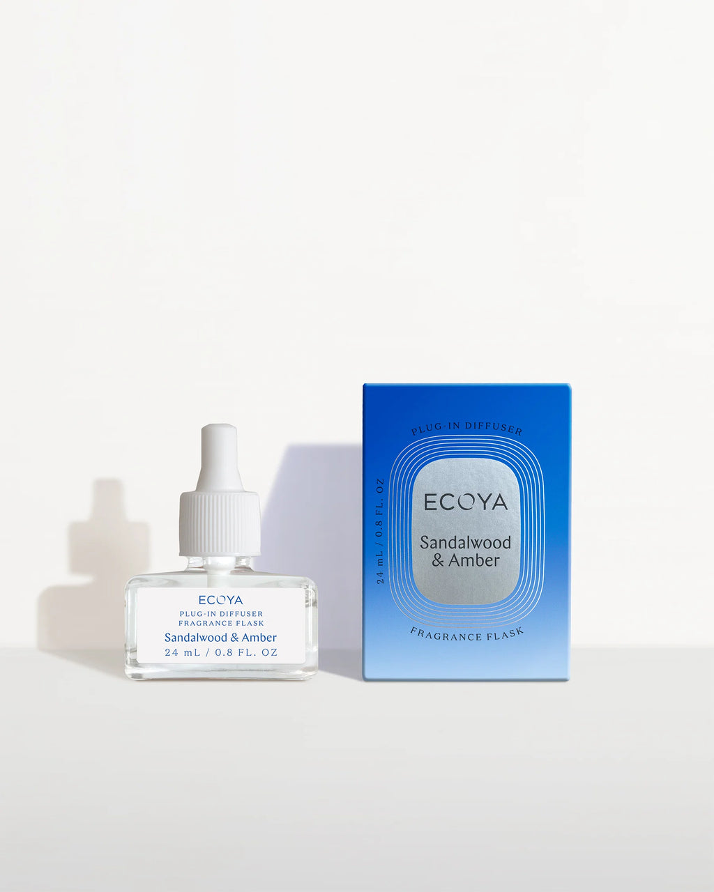 Ecoya Plug-In Diffuser Fragrance Flask | Sandalwood & Amber
