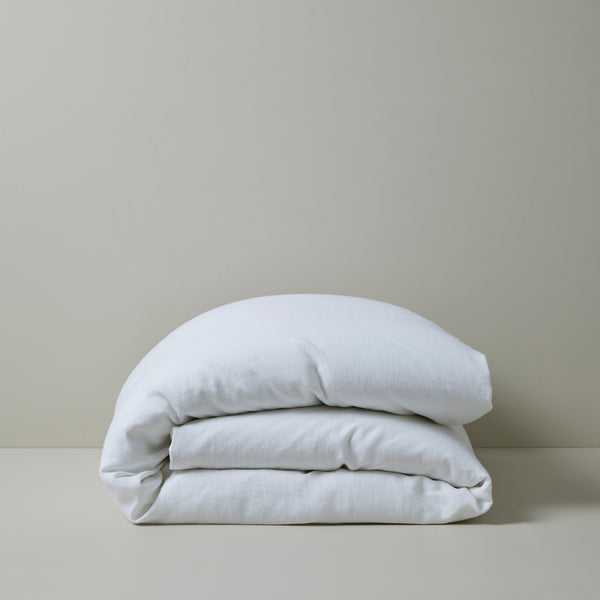 Ravello Linen Quilt Cover | White | Queen