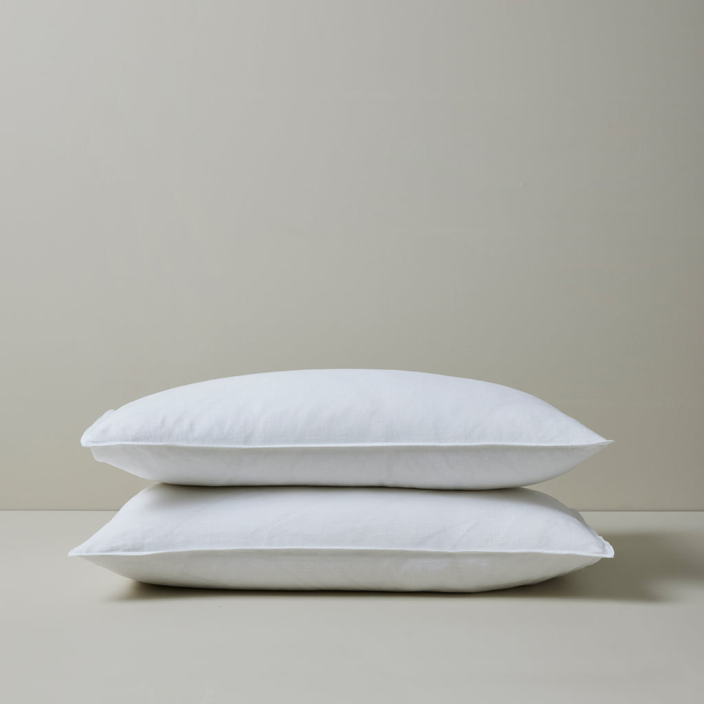 Ravello Linen Pillowcase Set | White