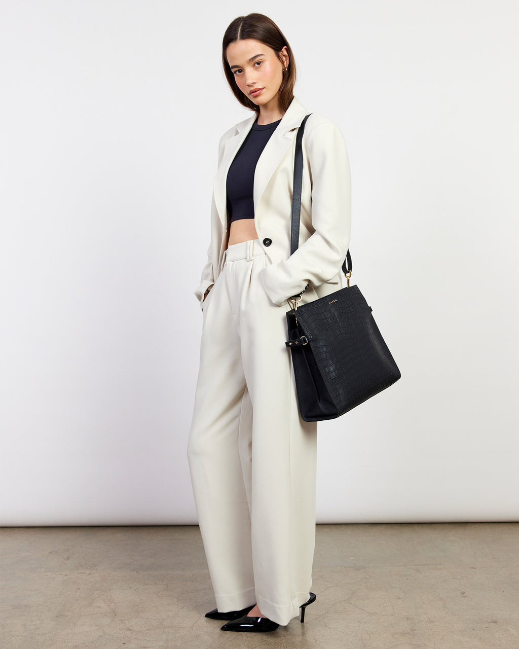 Beatrice Bag | Black Croc