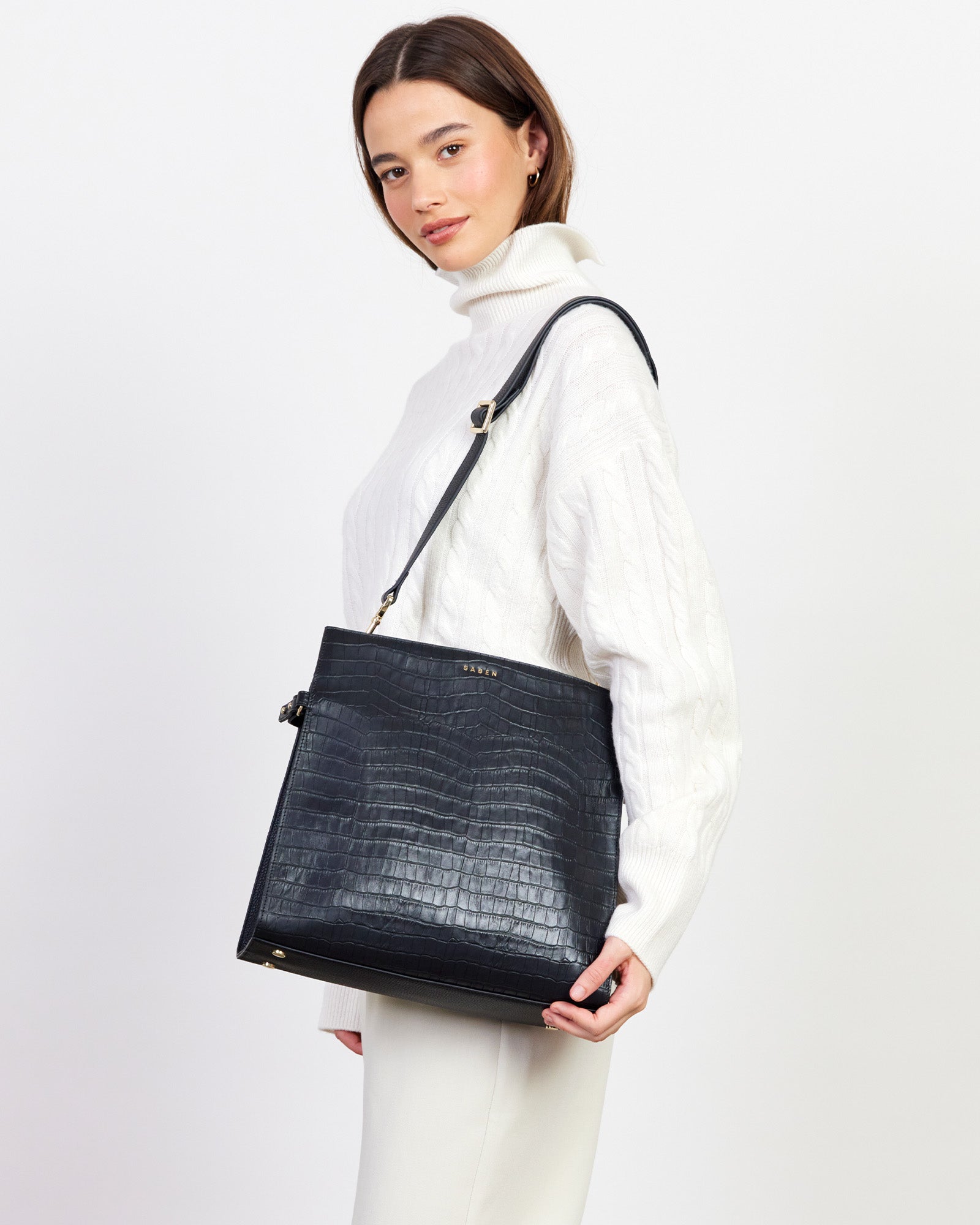 Beatrice Bag | Black Croc