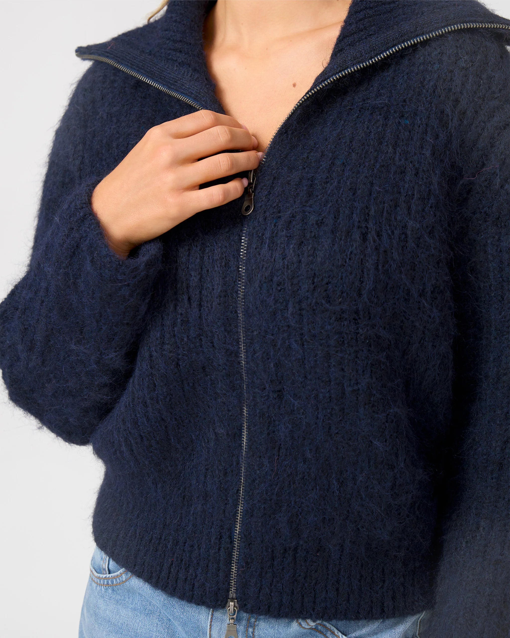 Clarisse Zip Jumper | Navy