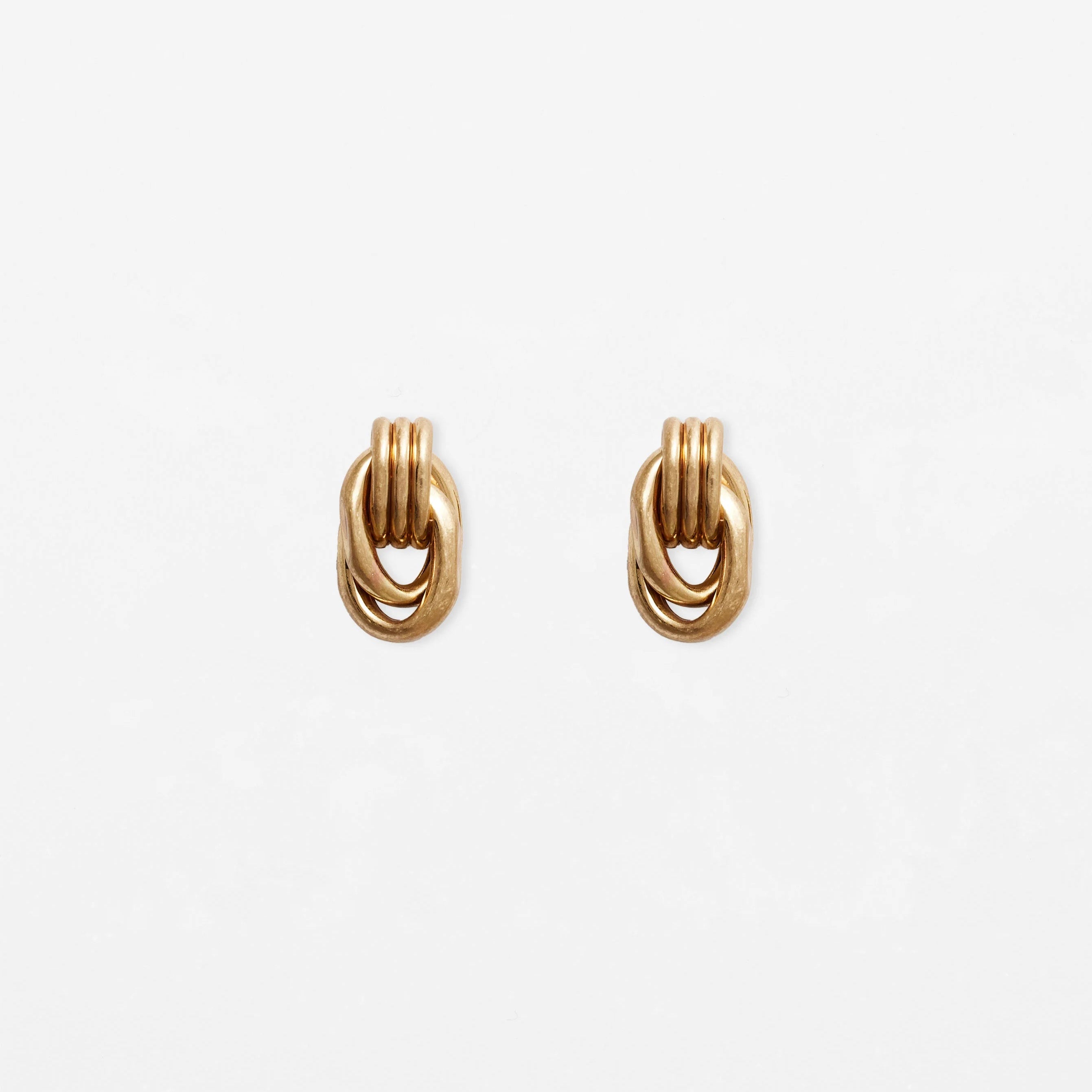 Small Knot Earrings | Gold