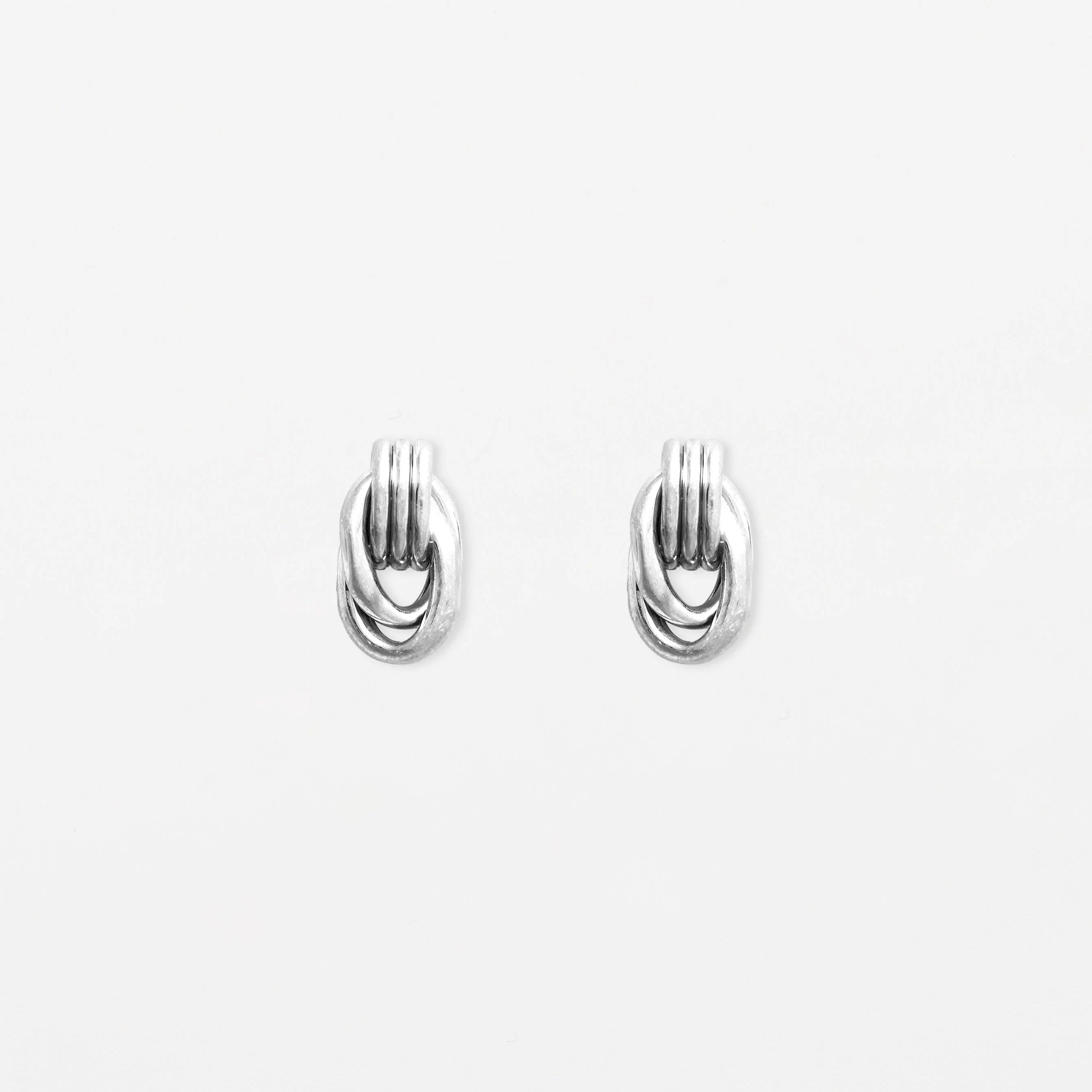 Small Knot Earrings | Silver