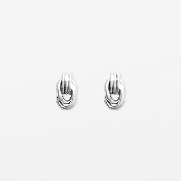 Small Knot Earrings | Silver