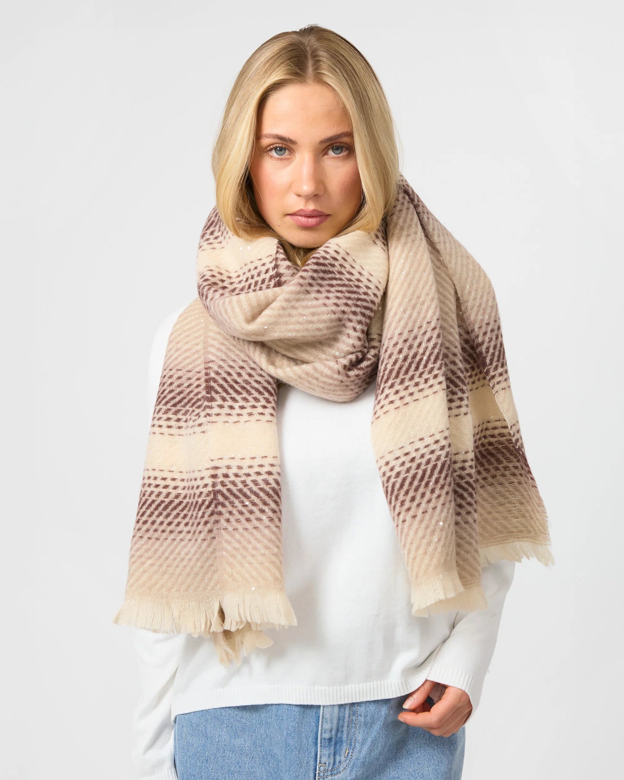 Scarf | Sepia Sequins