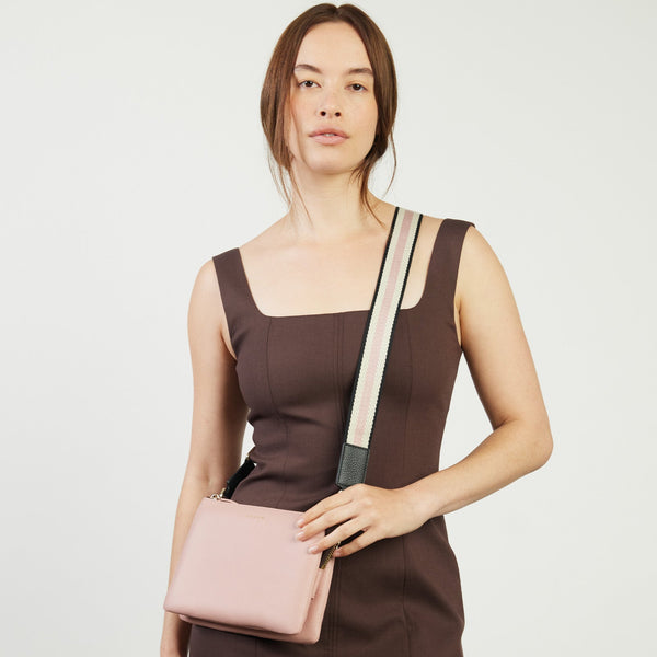Feature Strap | Black, White & Desert Rose