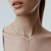 Superfine Mini Turquoise Necklace | Gold