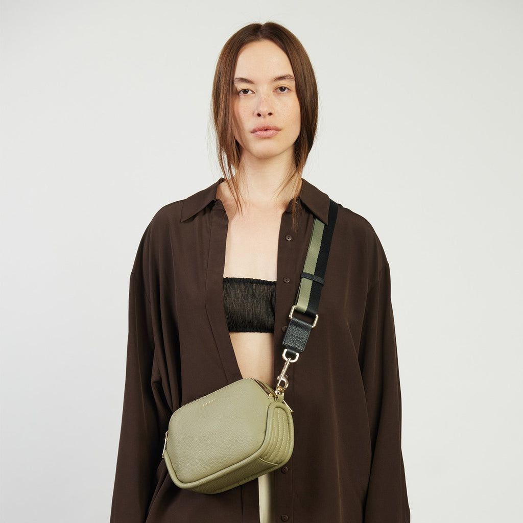 Feature Strap | Black & Eucalyptus