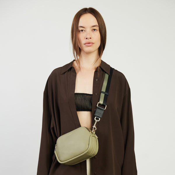 Feature Strap | Black & Eucalyptus